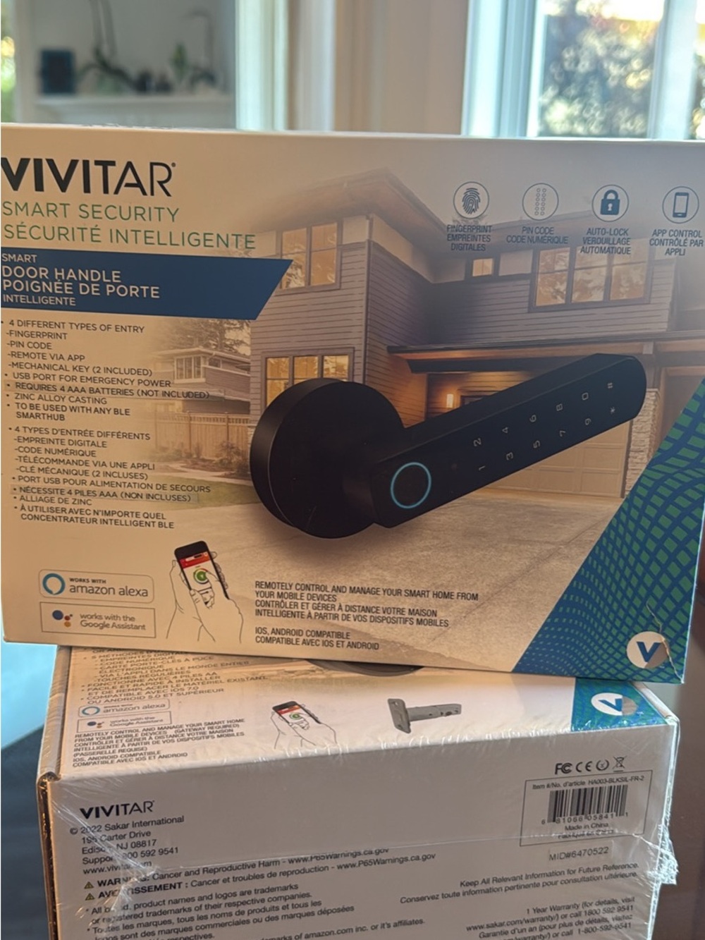 Vivitar Smart Security Door Handle in Black